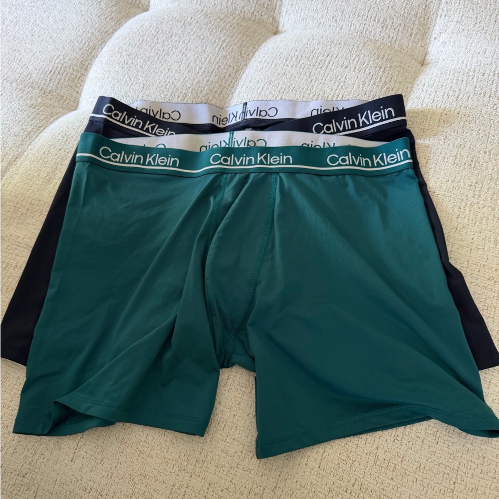 Calvin Klein Men's Boxer Briefs - Black, Teal, Navy, Red Waistband set of 10 - Picture 12 of 15